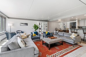 TV, fireplace - Upscale Keystone Condo-Close to Resort Shuttle! (Keystone)