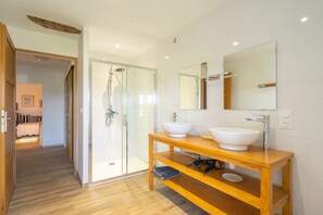 Shower, hair dryer
