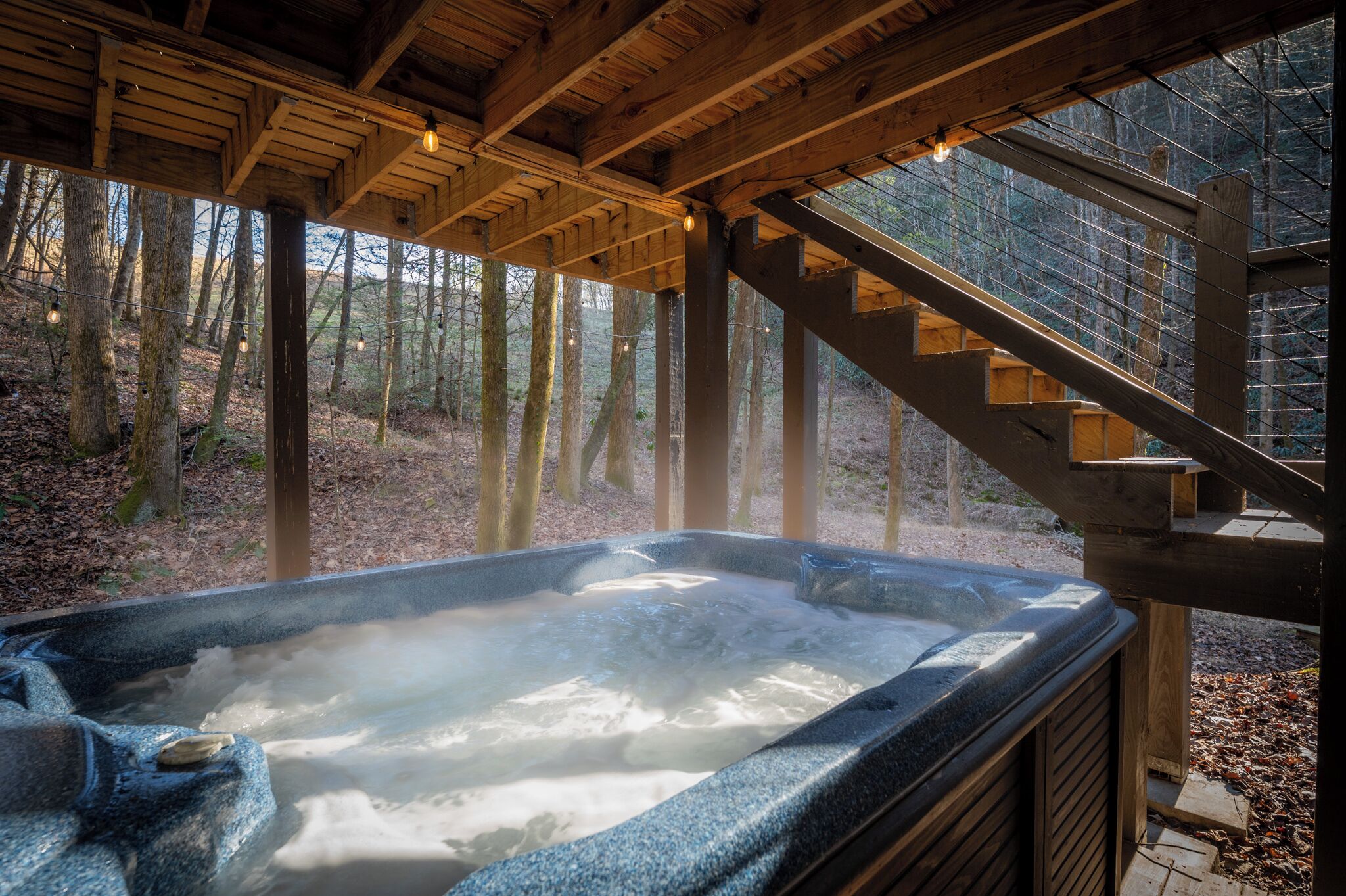 Tina de hidromasaje al aire libre