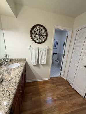 Shower, hair dryer, towels, soap - John Shirley's Retreat (Winter Haven)