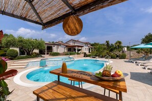 Pool - Luxury Villa Filton for up to 12 guests with private pool, sauna, jacuzzi, and game room. (Markovici)