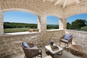 Terrace/patio - Luxury Villa Nevia for 10 guest's with private pool and sport court's. (Ladici)