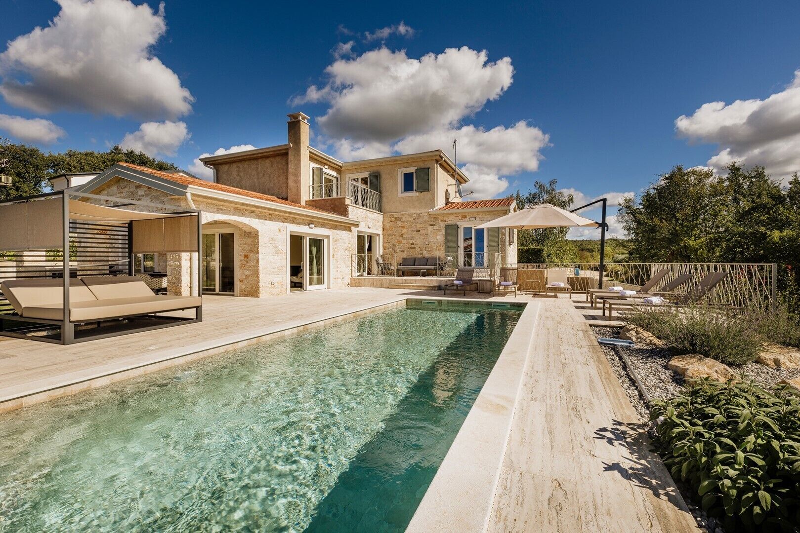 A heated pool