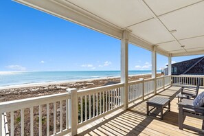 Property grounds - Oceanfront with private boardwalk to beach! (Holden Beach)
