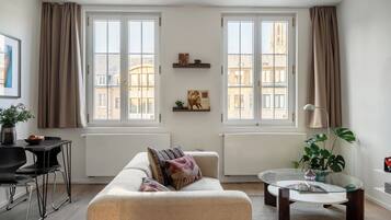 Huoneisto, kaupunkinäköala | Oleskelualue