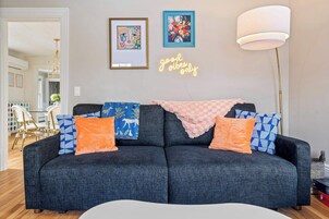 House, Multiple Beds, Fireplace, Garden View (The Curator's Retreat) | Living area