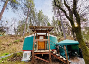 Exterior - Unique Cozy Yurt Bungalow in Serene Garden Valley – AC, Heat & Pure Tranquility. (Garden Valley)