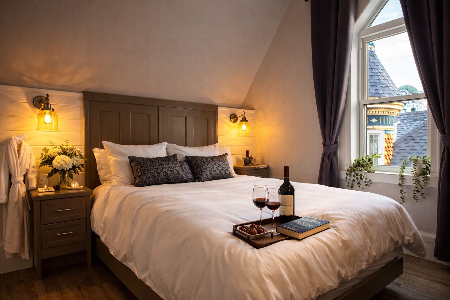 Habitación de lujo | Cortinas blackout, insonorización y tabla de planchar con plancha 