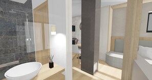 Shower, hair dryer, towels - Apartment 'Kardonighof Barleit' with Pool and Vineyard Views - New in 2026 (Kaltern)