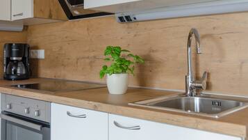 Fridge, oven, stovetop, dishwasher