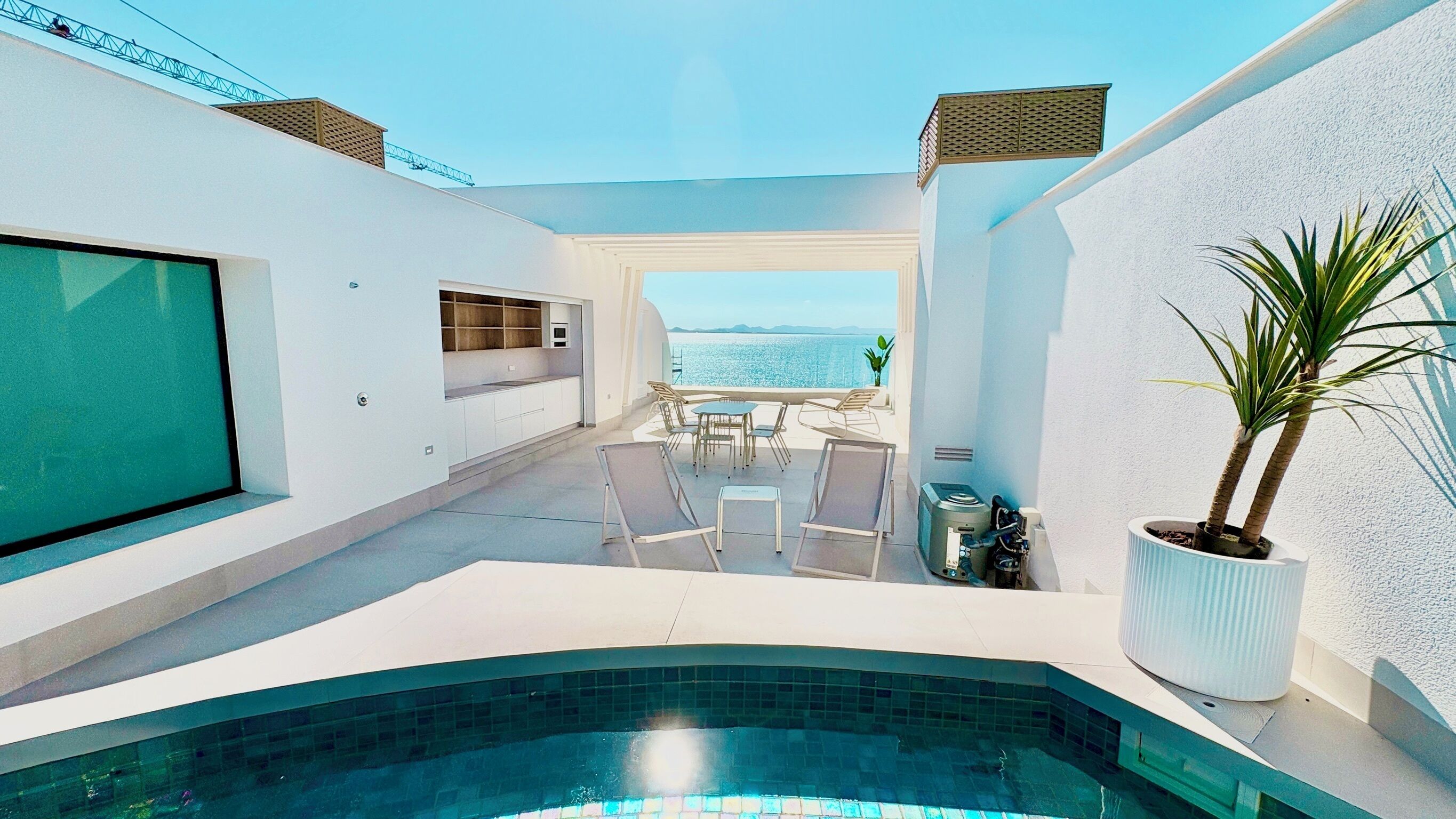 Luxury Apartment, 3 Bedrooms, Private Pool, Sea View | Terrace/patio