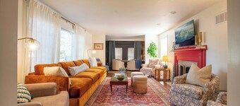 Sprawling boldly designed home featuring 3 king beds, with a movie and game room