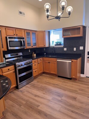 Microwave, oven, stovetop, dishwasher