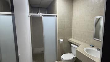 Economy Double Room | Bathroom | Shower, towels, soap, shampoo