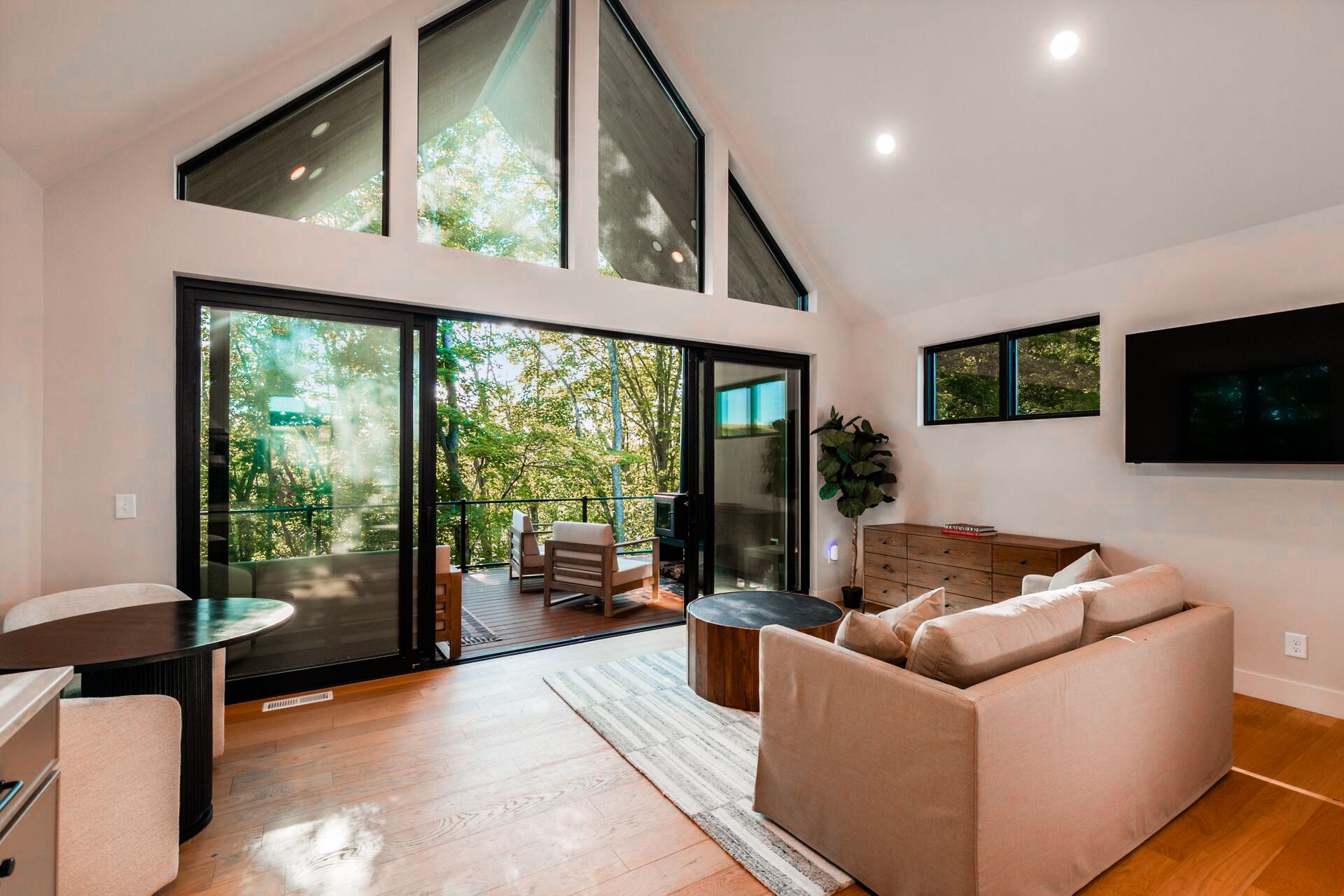 Télévision, cheminée