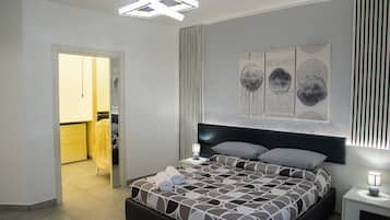 2 bedrooms, desk, soundproofing, iron/ironing board