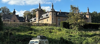 Unusual glamping accommodation in a Land Rover that you drive!