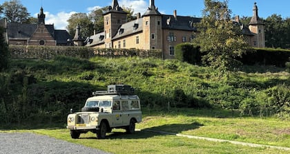 Unusual glamping accommodation in a Land Rover that you drive!