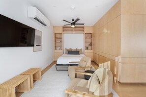 Desk, iron/ironing board, travel crib, WiFi