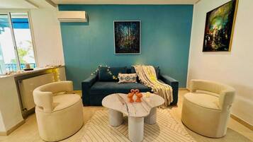 Apartamento, 1 habitación, fumadores, balcón | Zona de estar