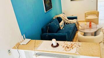 Apartment, 1 Bedroom, Smoking, Balcony | Living area