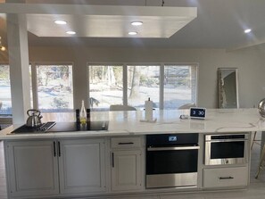 Fridge, microwave, stovetop, dishwasher - Stylish 3BD w/ firepit & big backyard TV Room (Rockford)