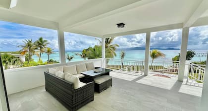 Bayview Resort, Blowing Point BEACHFRONT Villa with Stunning St. Maarten Views.