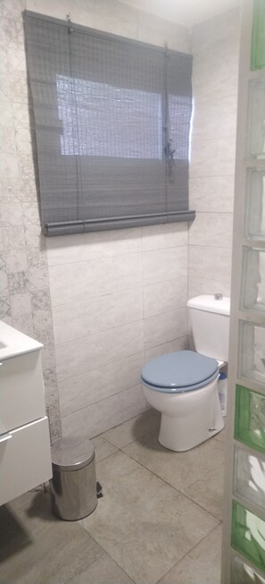 Regadera, tina de hidromasaje, secadora de cabello, bidet 