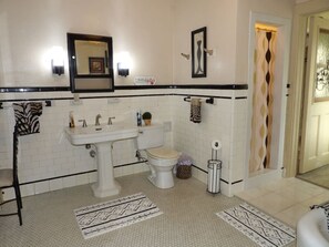 Hair dryer, towels