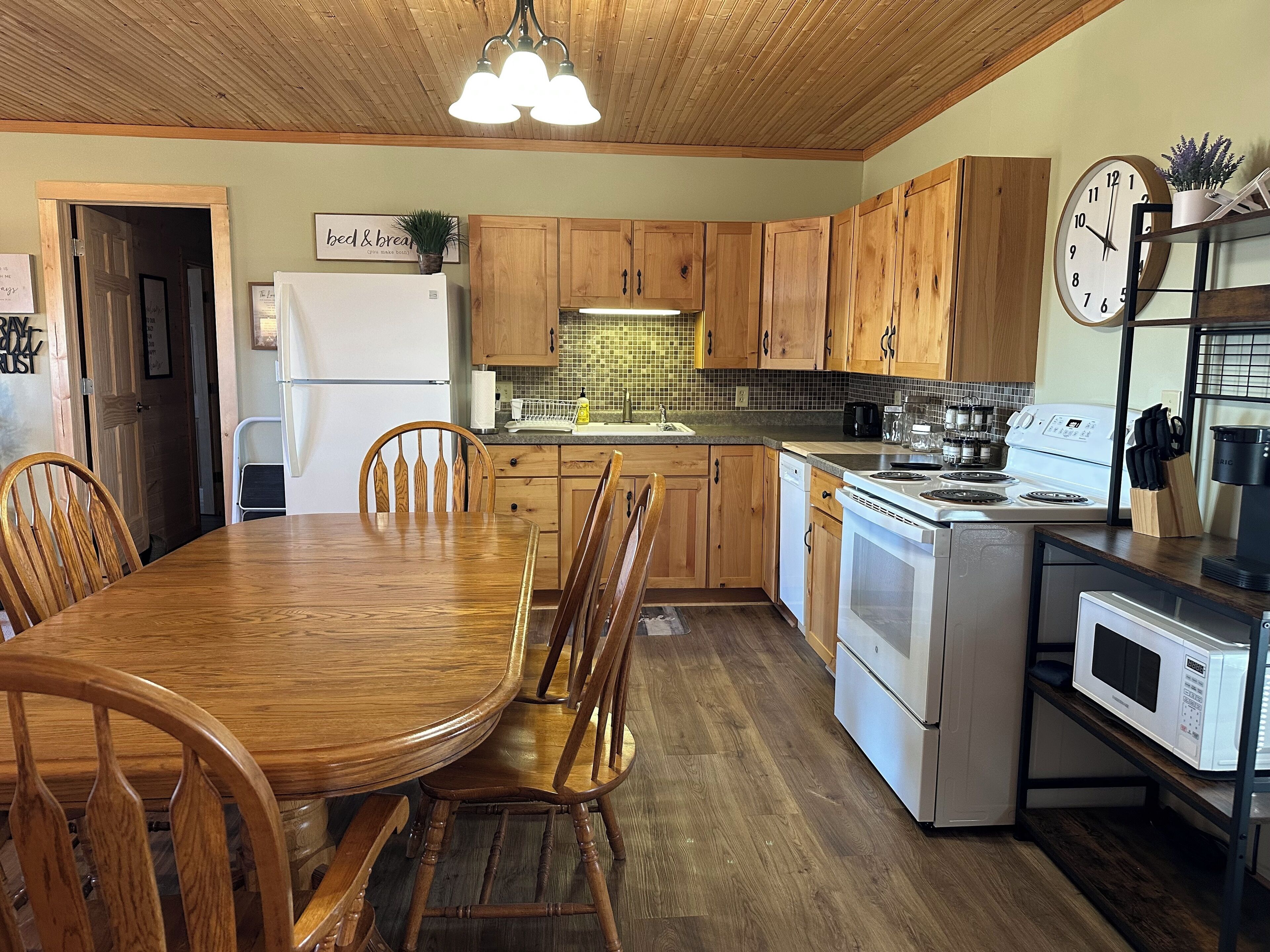 Microwave, oven, stovetop, dishwasher