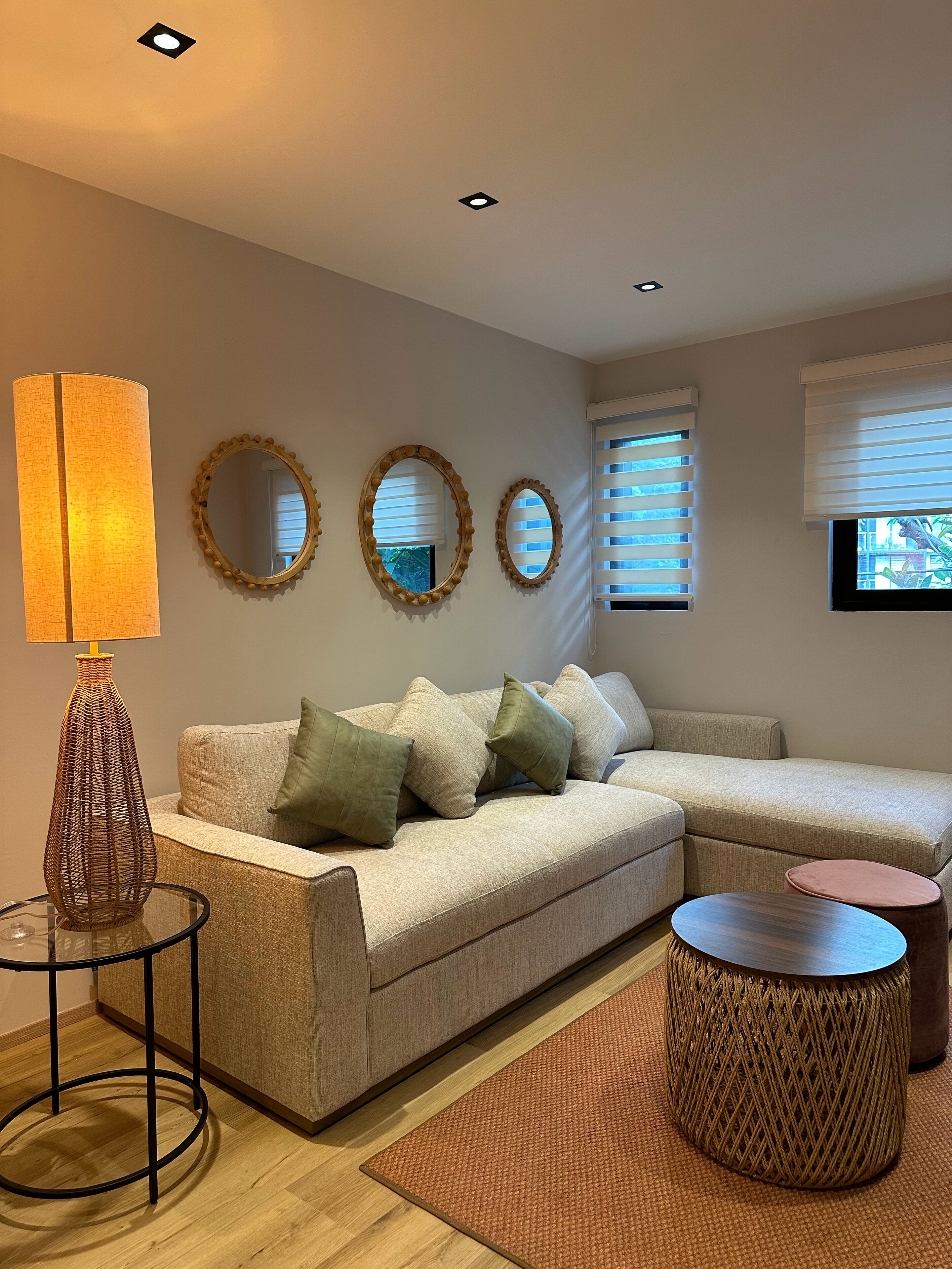 Elite Apartment, 2 Bedrooms, Kitchen | Living area | 55-inch LED TV with digital channels