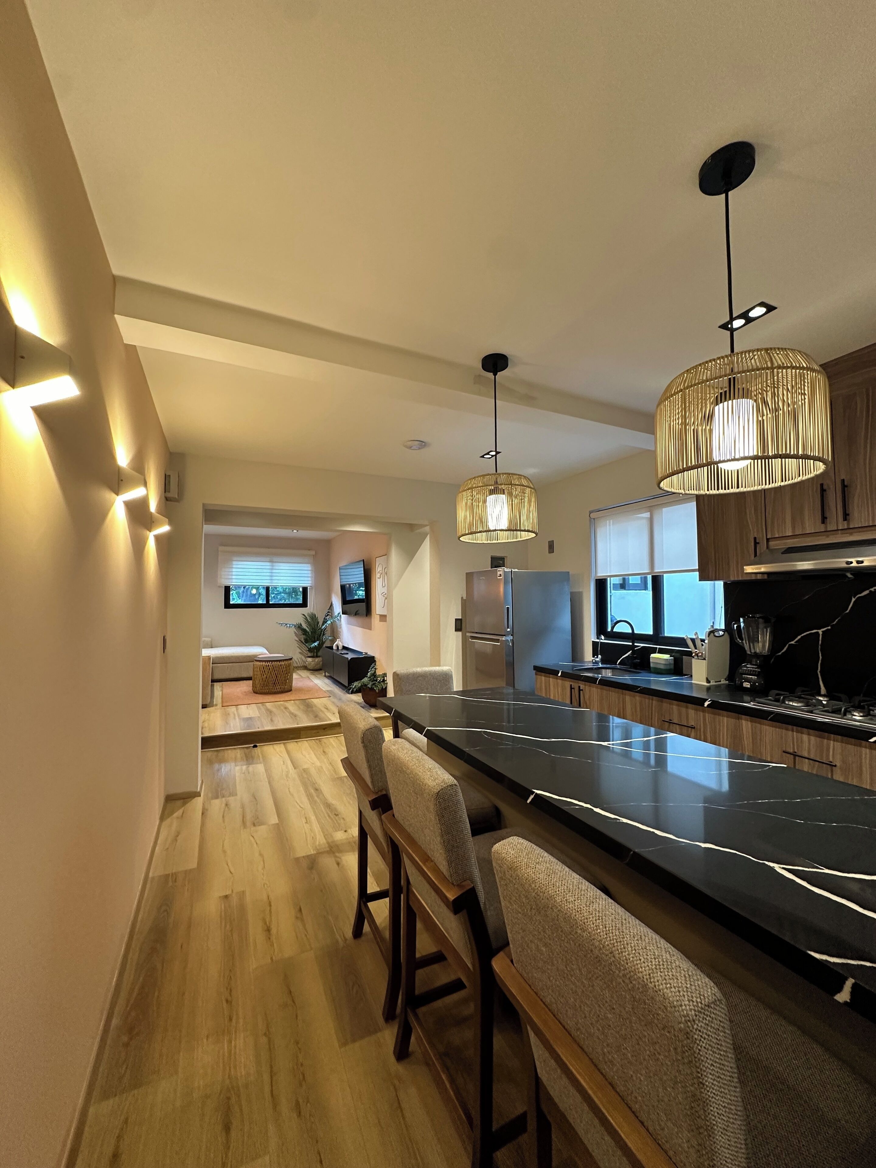 Elegante · Estilo New England · Departamento Superior · 2 Habitaciones | Ruang makan