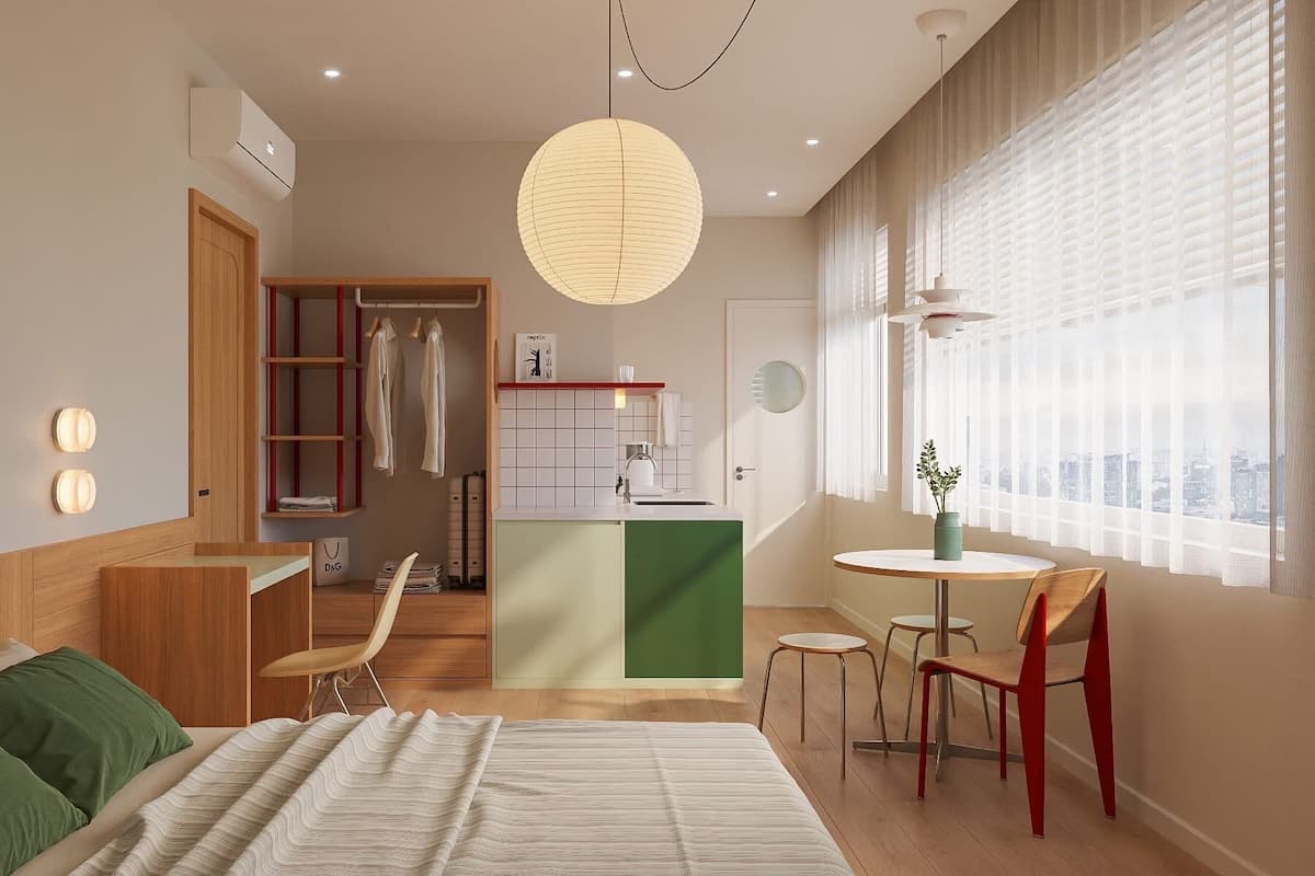 商务公寓, 城市景观 | 客房内用餐