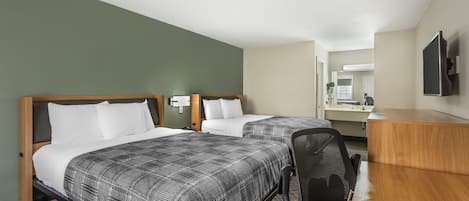 Schreibtisch, laptopgeeigneter Arbeitsplatz, kostenloses WLAN