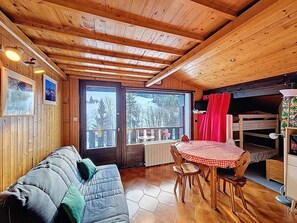 Living area - Bright studio with mezzanine and south-facing balcony, near slopes (La Chapelle-d'Abondance)