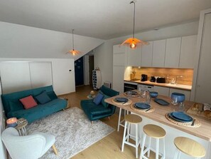 Living area - New apartment with terrace in Le Palais (Le Palais)