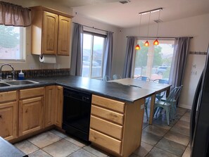 Microwave, oven, stovetop, dishwasher