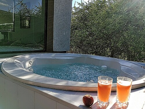 Luminous one-bedroom with outdoor Jacuzzi