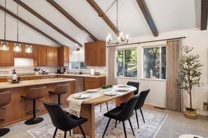 Dining - Modern Cabin Escape: Game Room, Huge Deck & Fast WIFI – Near Big Trees Park (Arnold)