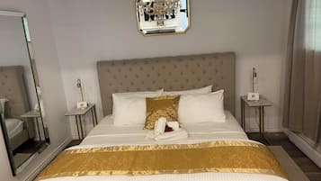 豪華開放式套房 | 高級寢具、羽絨被、免費 Wi-Fi、床單