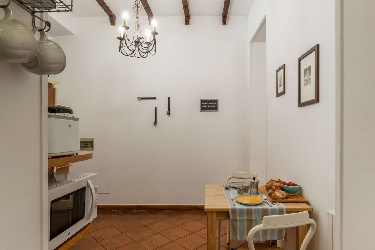 Fridge, microwave, toaster, high chair