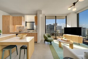Living area - Crosby Miami WTC 2BR/2BA Downtown City #1814 (Miami)