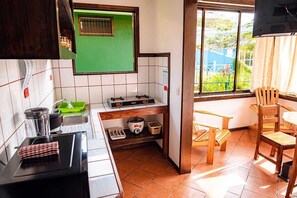 Microwave, stovetop, toaster, cookware/dishes/utensils