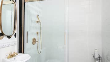 Regadera, secadora de cabello, bidet, toallas