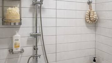Douche, baignoire à jets, sèche-cheveux, bidet