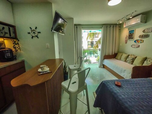 Studio Praia, right on the sand.