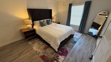 2 bedrooms, iron/ironing board, WiFi, bed sheets