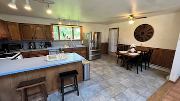 Microwave, oven, stovetop, dishwasher