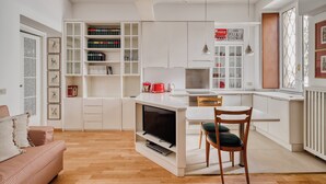 Leilighet, 1 queensize-seng | Oppholdsområde