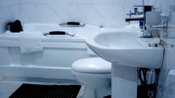 Towels, soap, toilet paper